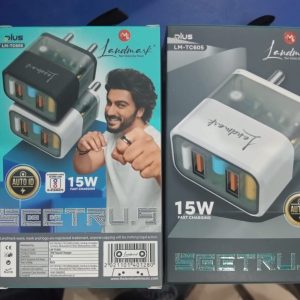 Landmark LM 605  Dual USB Port 15w Charger With Type-c Cable